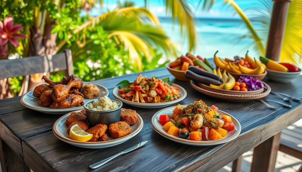 Caribbean cuisine near Maho Beach Caribbean cuisine near Maho Beach