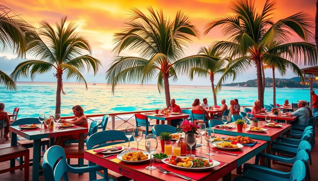 Caribbean dining Maho Beach Caribbean dining Maho Beach