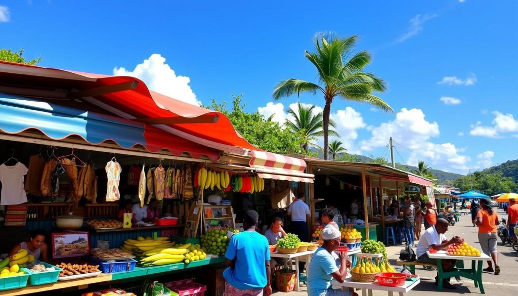 Caribbean eats in Rodney Bay Caribbean eats in Rodney Bay