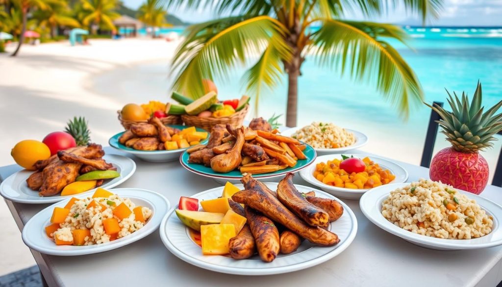 Caribbean food Maho Beach Caribbean food Maho Beach