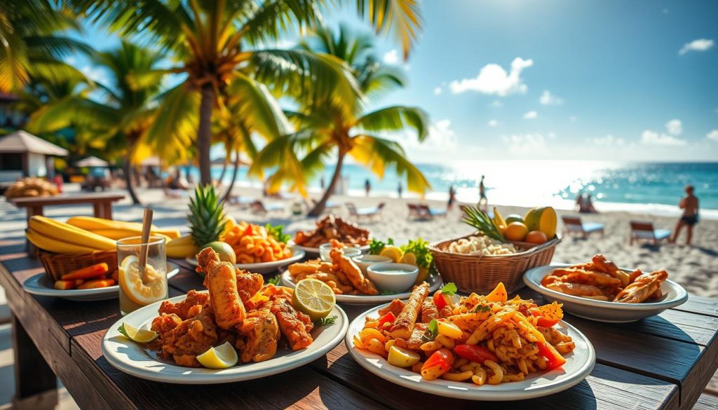 Caribbean food Maho Beach Caribbean food Maho Beach