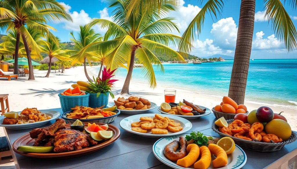Caribbean food Maho Beach Caribbean food Maho Beach