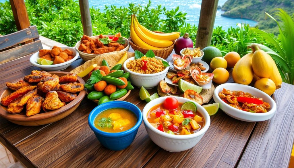 Caribbean food in Castries Caribbean food in Castries