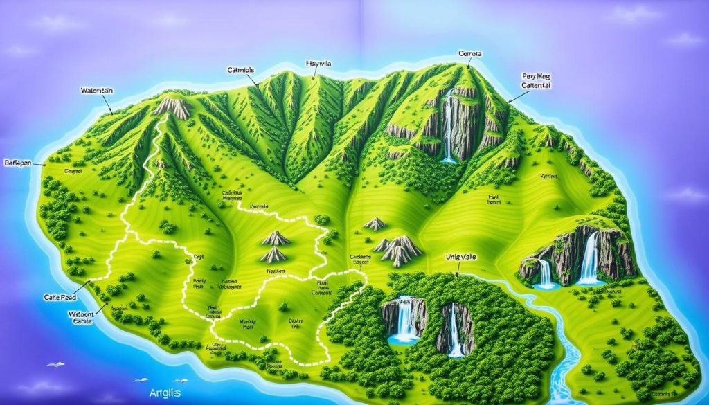 Castries hiking trail map Castries hiking trail map