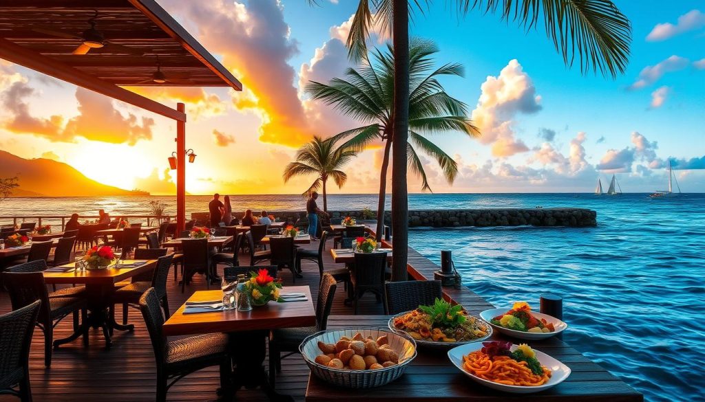 Dining in Castries Dining in Castries