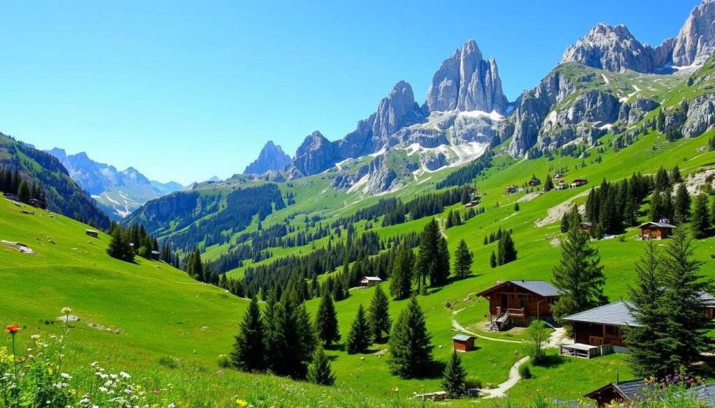 Dolomites Sustainable Mountain Landscape Dolomites Sustainable Mountain Landscape