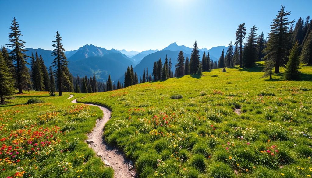 Early Summer Hiking Trails Landscape Early Summer Hiking Trails Landscape