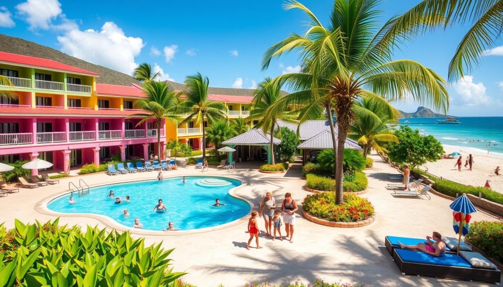 Family-friendly resort in Orient Bay Family-friendly resort in Orient Bay