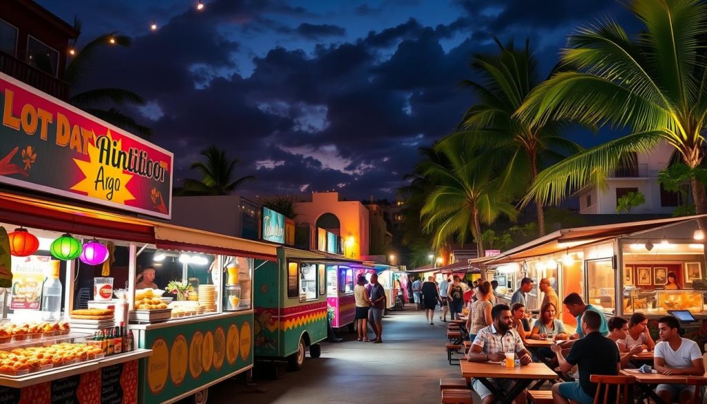 Food trucks in Rodney Bay Food trucks in Rodney Bay