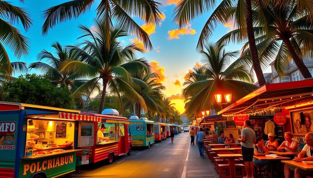 Food trucks in Rodney Bay Food trucks in Rodney Bay