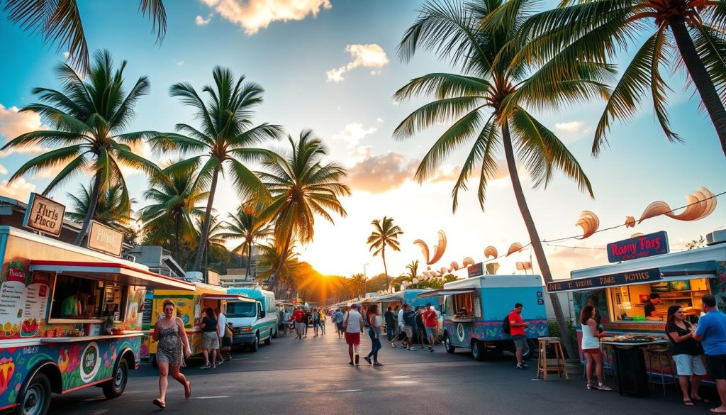 Food trucks in Rodney Bay Food trucks in Rodney Bay