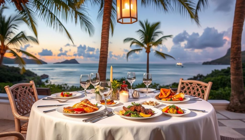Gourmet dining in Orient Bay Gourmet dining in Orient Bay