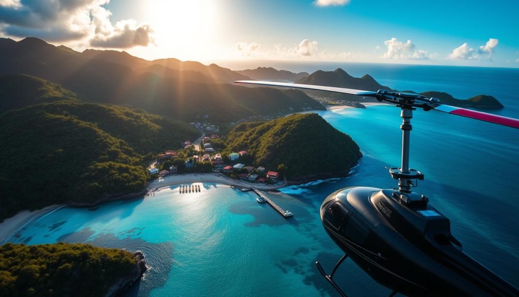 Grand Case helicopter sightseeing flights Grand Case helicopter sightseeing flights