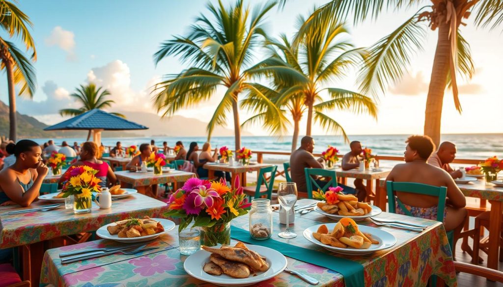 Gros Islet dining scene Gros Islet dining scene
