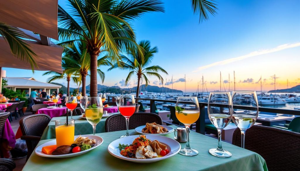 Gustavia restaurant scene Gustavia restaurant scene