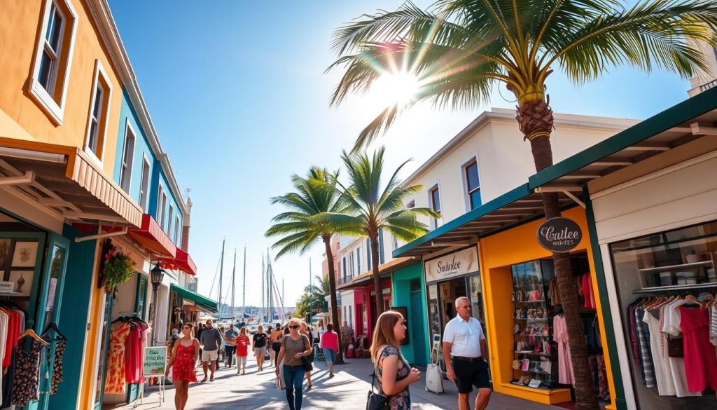 Gustavia shopping scene Gustavia shopping scene