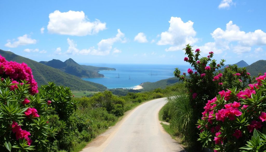 Gustavia to Flamands route Gustavia to Flamands route
