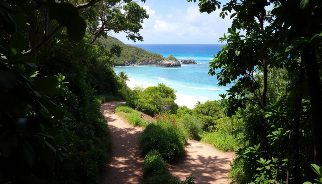 Hiking to Colombier Beach Hiking to Colombier Beach