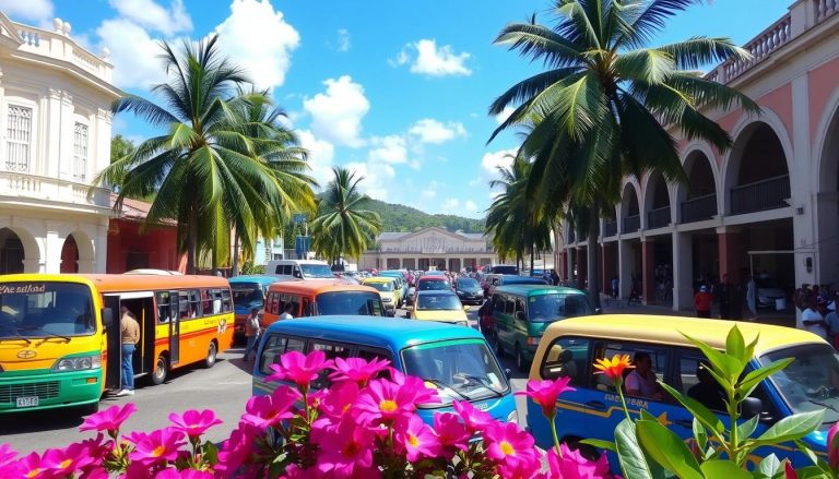 Is it easy to get around Castries using public transportation?