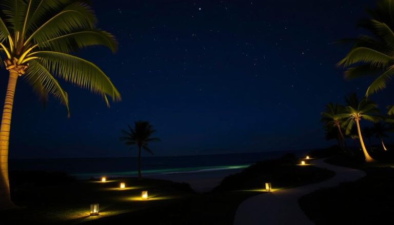 Is it safe to walk around Pigeon Island at night?