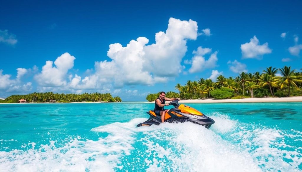 Jet Skiing in Orient Bay Jet Skiing in Orient Bay