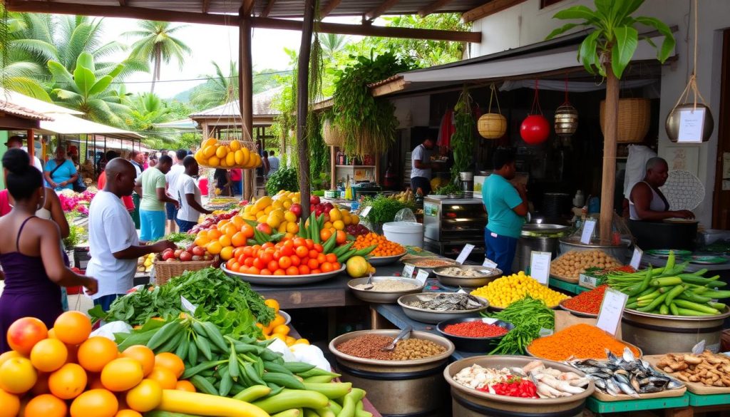Local cuisine in Gros Islet Local cuisine in Gros Islet