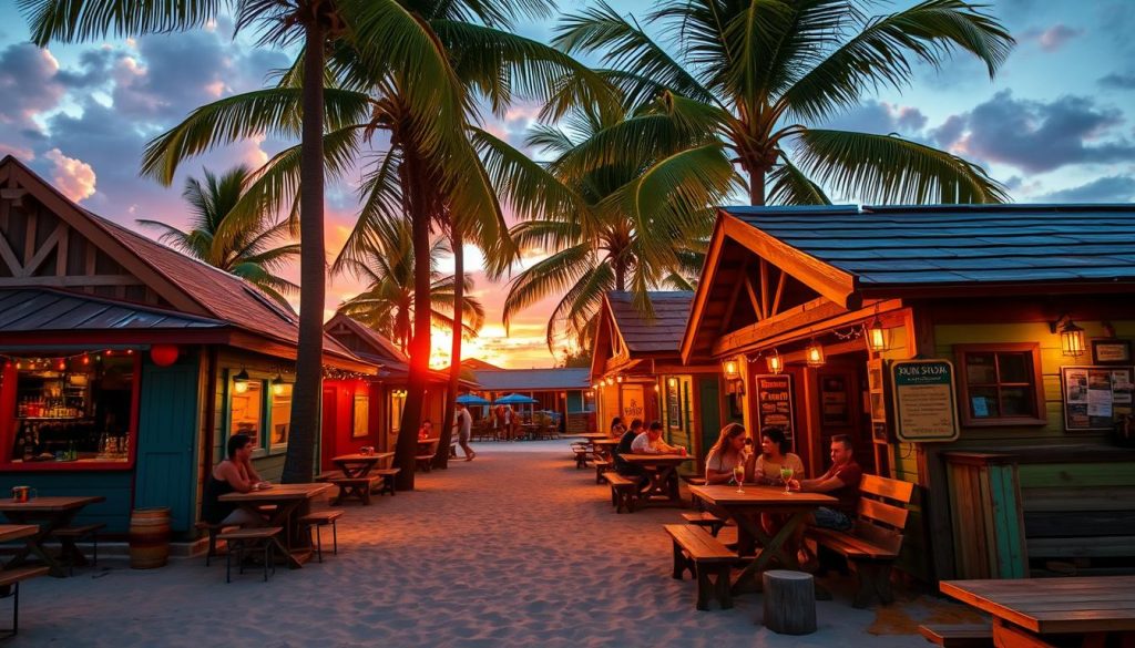 Local rum shacks in Rodney Bay Local rum shacks in Rodney Bay