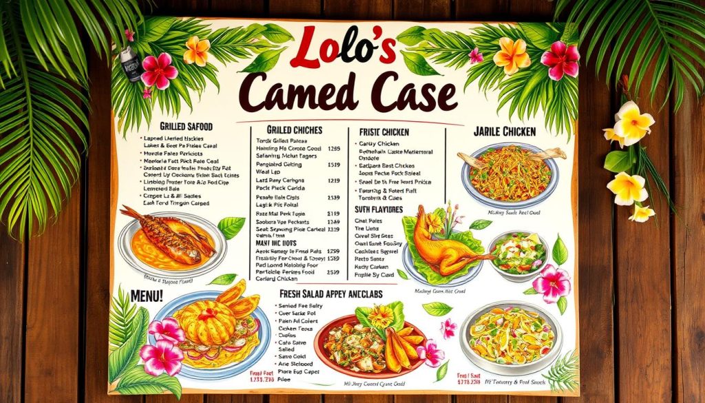 Lolo's Grand Case menu Lolo's Grand Case menu