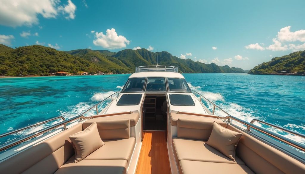 Luxury boat tours in Anse de Colombier Luxury boat tours in Anse de Colombier