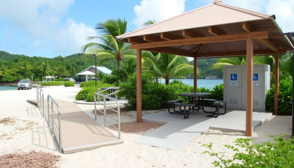 Maho Beach accessible facilities Maho Beach accessible facilities