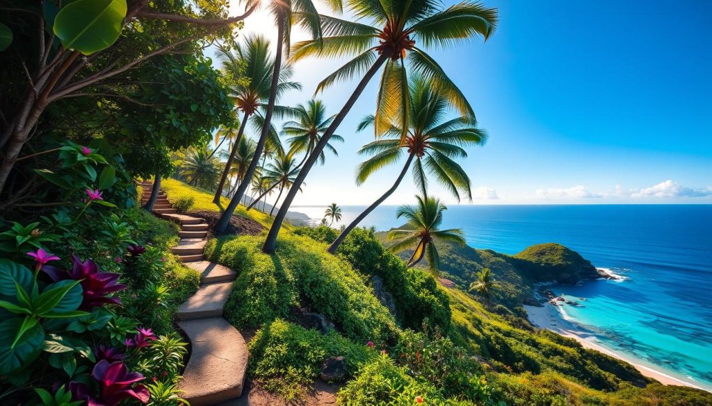 Maho Beach hiking trail Maho Beach hiking trail
