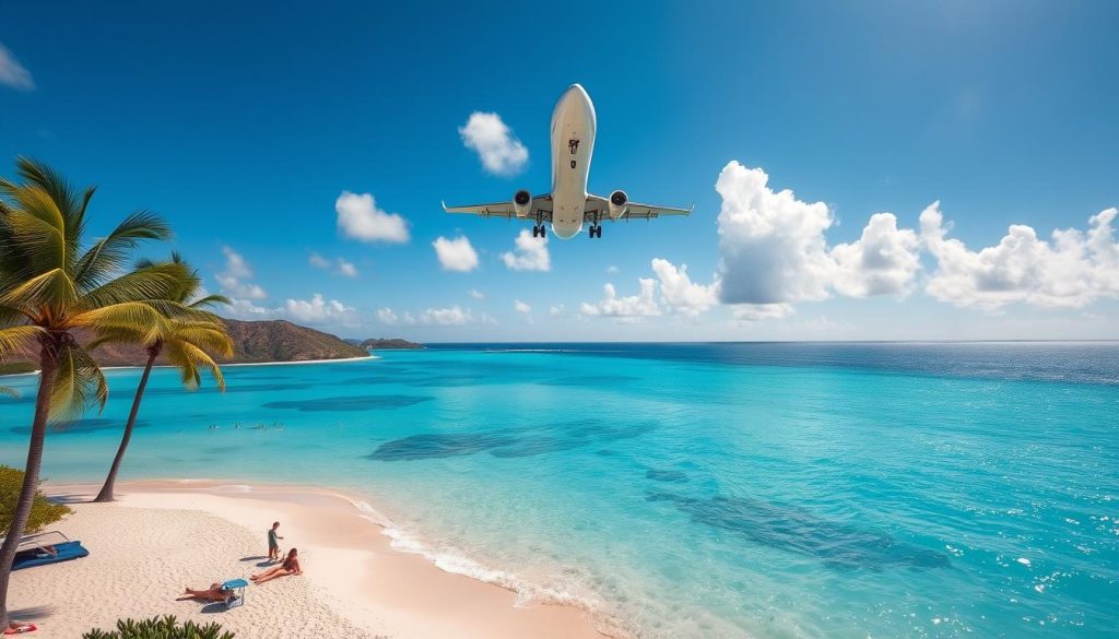 Maho Beach plane landing Maho Beach plane landing
