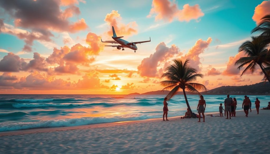 Maho Beach plane landing shots Maho Beach plane landing shots