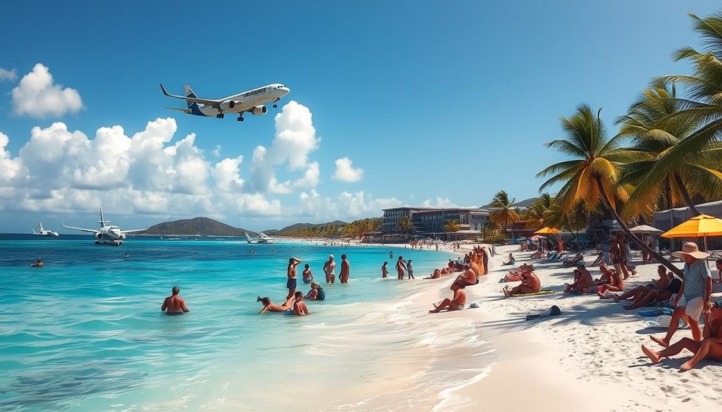 Maho Beach plane spotting Maho Beach plane spotting