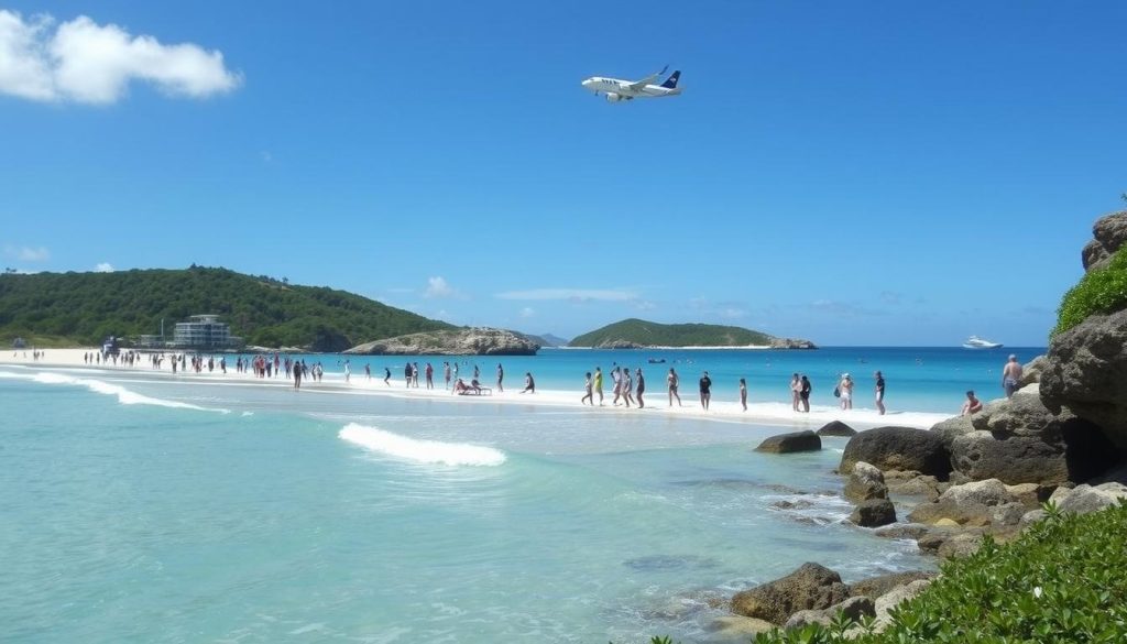 Maho Beach safety information Maho Beach safety information