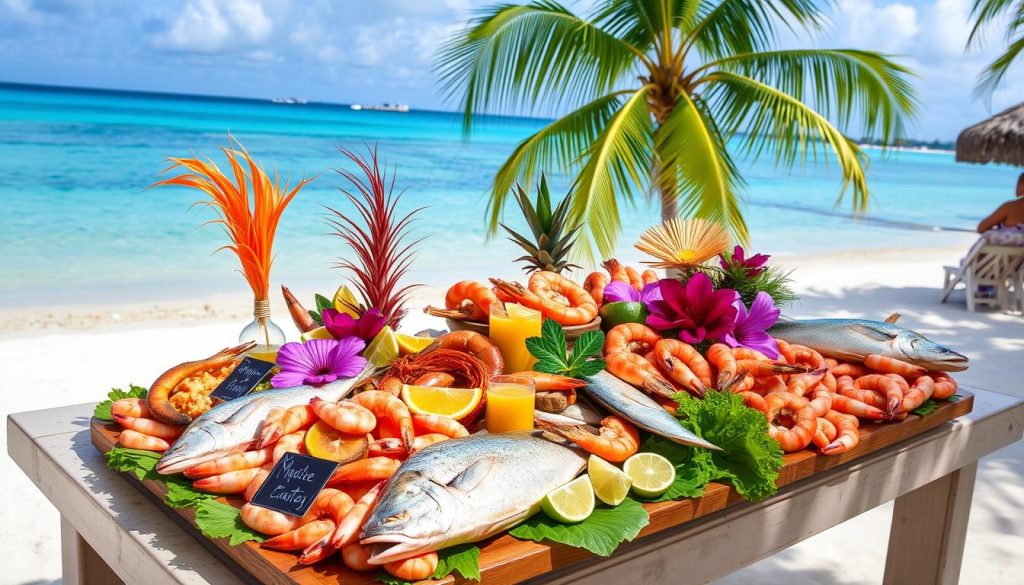 Maho Beach seafood Maho Beach seafood