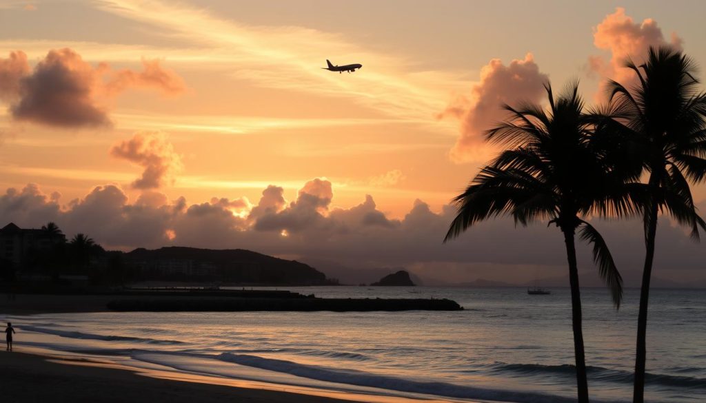 Maho Beach sunset photography Maho Beach sunset photography