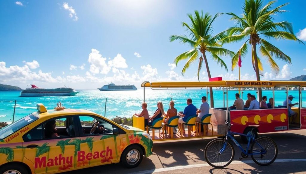 Maho Beach transportation options Maho Beach transportation options