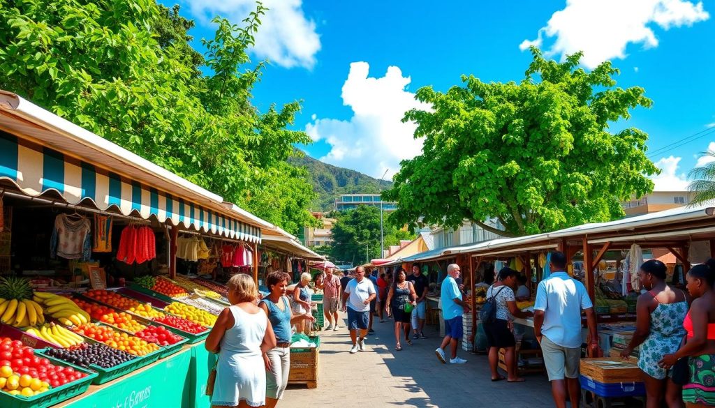 Marigot Market scene Marigot Market scene