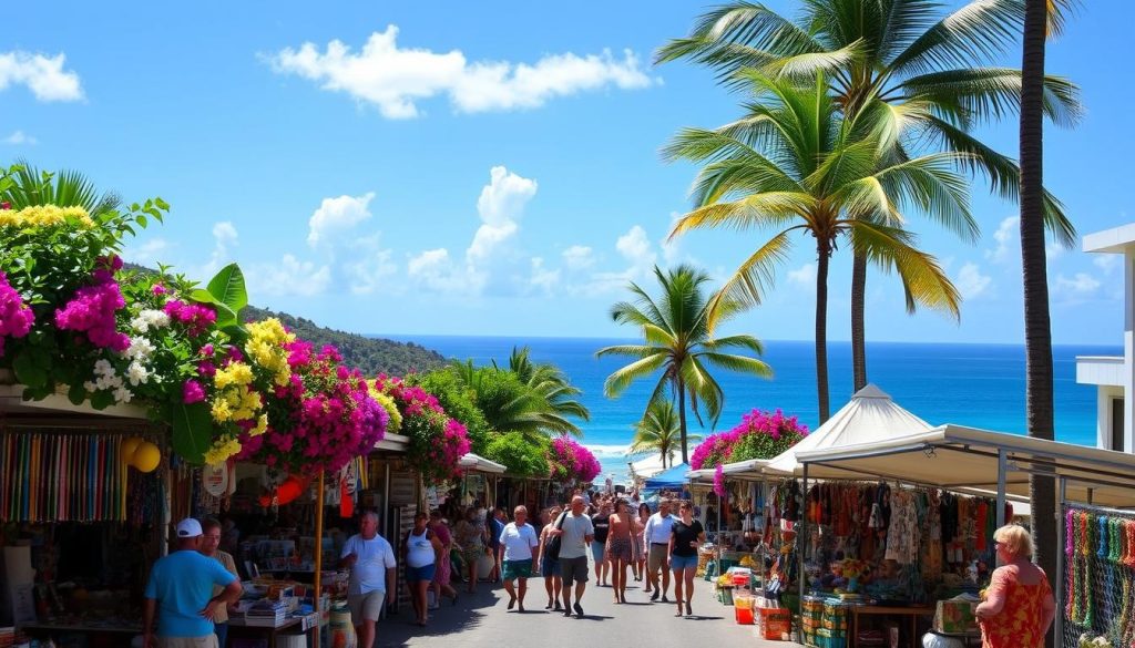 Marigot shopping scene Marigot shopping scene