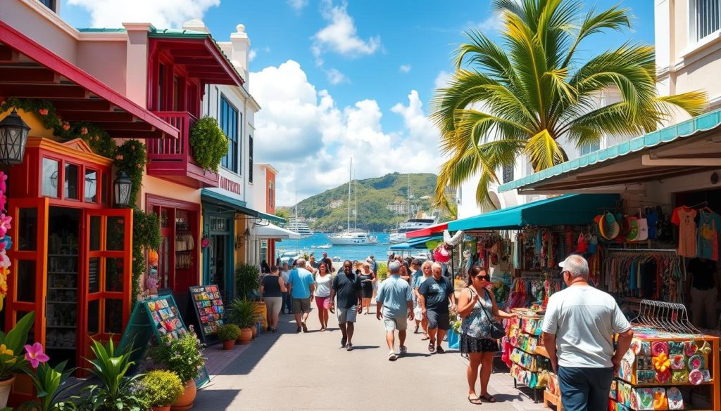 Marigot shopping scene Marigot shopping scene