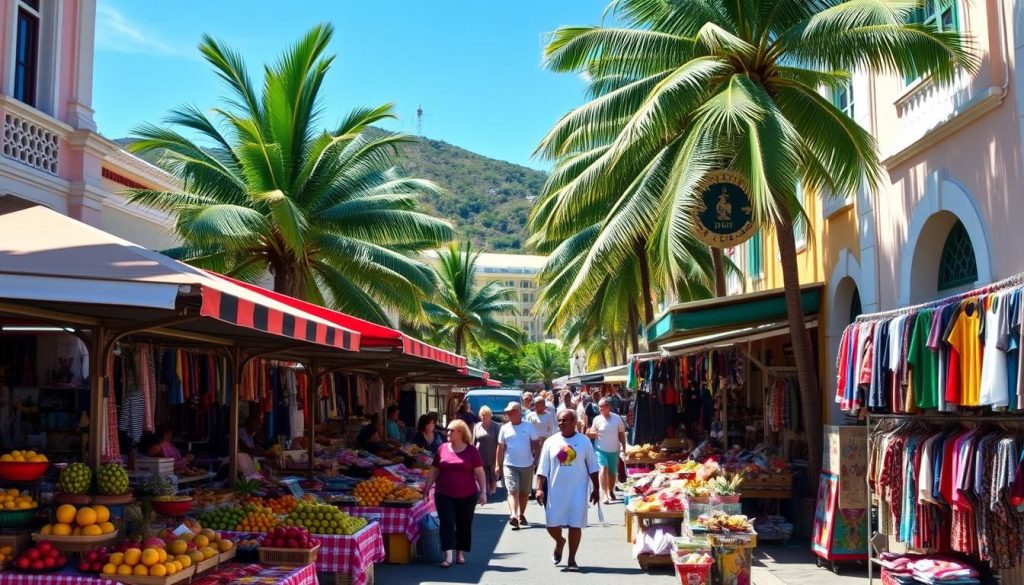 Marigot shopping scene Marigot shopping scene