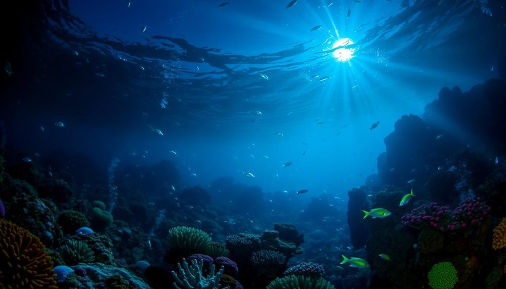 Nighttime underwater discovery Nighttime underwater discovery