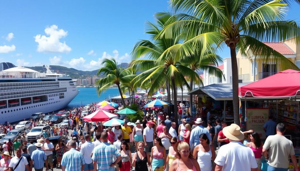 Philipsburg port crowds Philipsburg port crowds