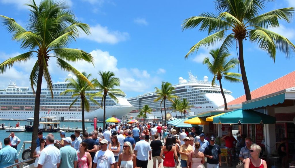 Philipsburg port crowds Philipsburg port crowds