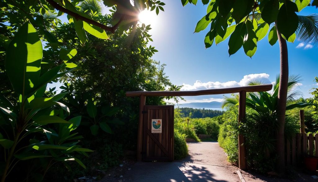 Pigeon Island National Park entrance Pigeon Island National Park entrance