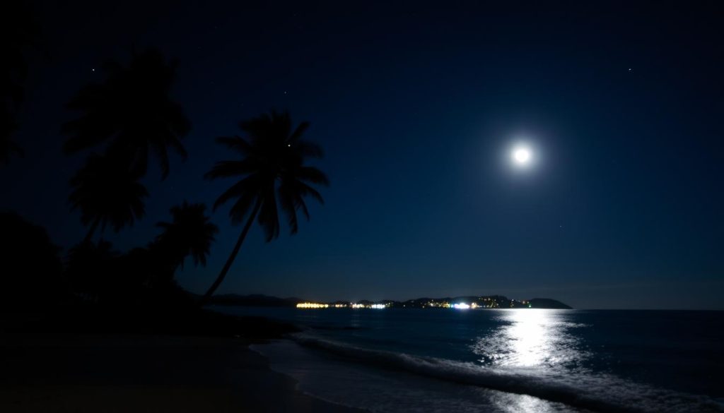 Pigeon Island after dark Pigeon Island after dark
