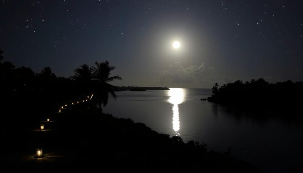 Pigeon Island at night Pigeon Island at night