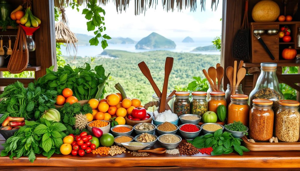 Pigeon Island cooking school ingredients Pigeon Island cooking school ingredients