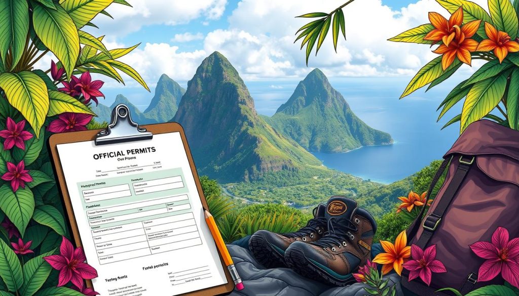 Pitons hiking permits Pitons hiking permits